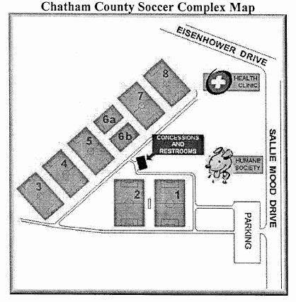 Chatham County Soccer Complex Map