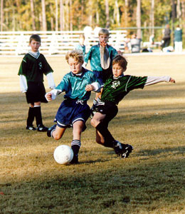 kids playing soccer