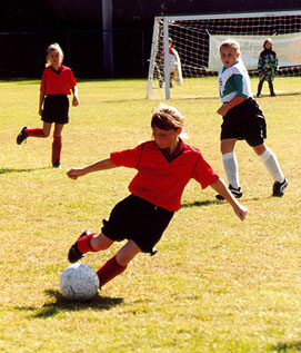 kids playing soccer